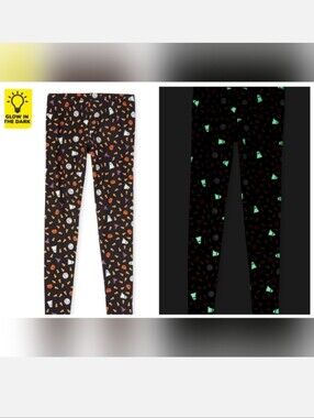 Women's mommy halloween glow in the dark leggings LARGE